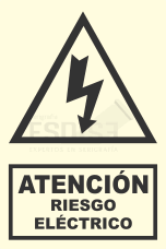 señal fotoluminiscente riesgo electrico
