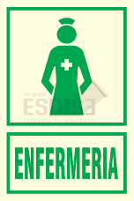 señal fotoluminiscente enfermeria
