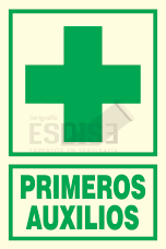 señal fotoluminiscente primeros auxilios