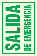 señal fotoluminiscente salida de emergencia