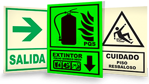 Letreros fotoluminiscentes esdies