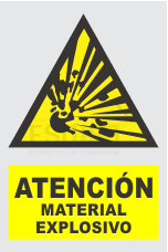 señal atencion material explosivo