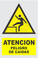 señal atencion peligro de caidas