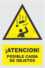 señal atencion posible caida de objectos