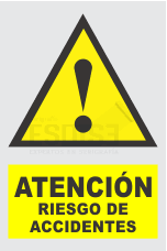 señal atencion riesgo de accidentes