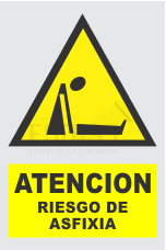 señal atencion riesgo de asfixia