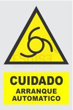 señal cuidado arranque automatico