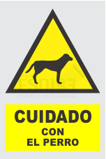 señal cuidado con el perro