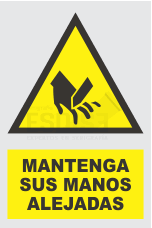 señal mantenga sus manos alejadas