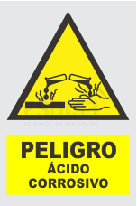 señal peligro acido corrosivo