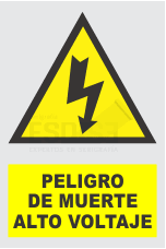 señal peligro de muerte alto voltaje