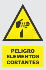 señal peligro elemtnos cortantes