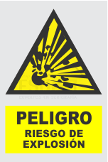 señal peligro riesgo de explosion