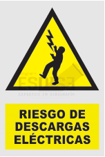 señal riesgo de descargas electricas