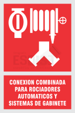 señal conexion combinada para rociadores automaticos y sistema de gabinete