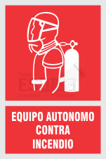 señal equipo autonomo contra incendio