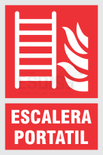 señal escalera portatil
