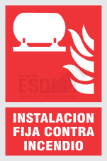 señal instalacion fija contra incendio