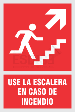 señal panel electrico para cierre escalera arriba derecha