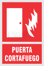 señal puerta cortafuego