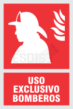 señal uso exclusivo bomberos