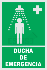 señal ducha de emergencia