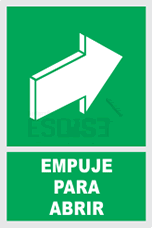 señal empuje para abrir