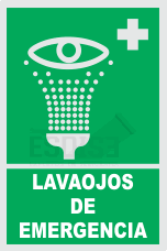 señal lavaojos de emergencia