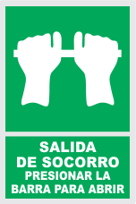 señal salida de socorro presionar para abrir
