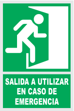 señal salida utilizar en energencia derecha