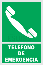 señal telefono de emergencia