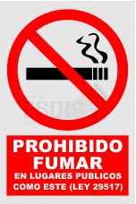 señal prohibido fumar