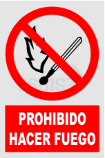 señal prohibido hacer fuego