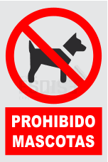 señal prohibido mascotas