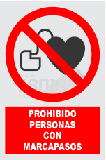 señal prohibido personas con marcapasos