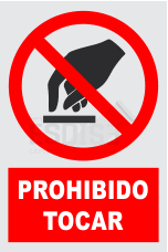 señal prohibido tocar