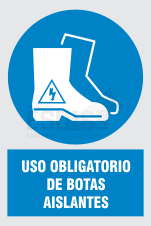 uso obligatorio de botas aislantes