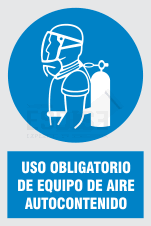 uso obligatorio equipo de aire autocontenido