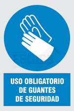 uso obligatorio de guantes de seguridad