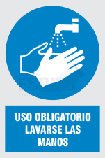 uso obligatorio lavarse las manos