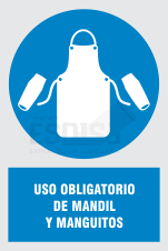 uso obligatorio mandil y manguitos
