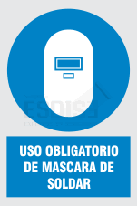 uso obligatorio de mascara de soldar
