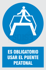 uso obligatorio usar el puente peatonal